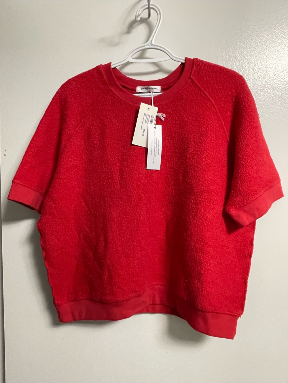 NWT Ziggy short sleeve reverse fleece crew neck sweatshirt - Picture 3 of 6